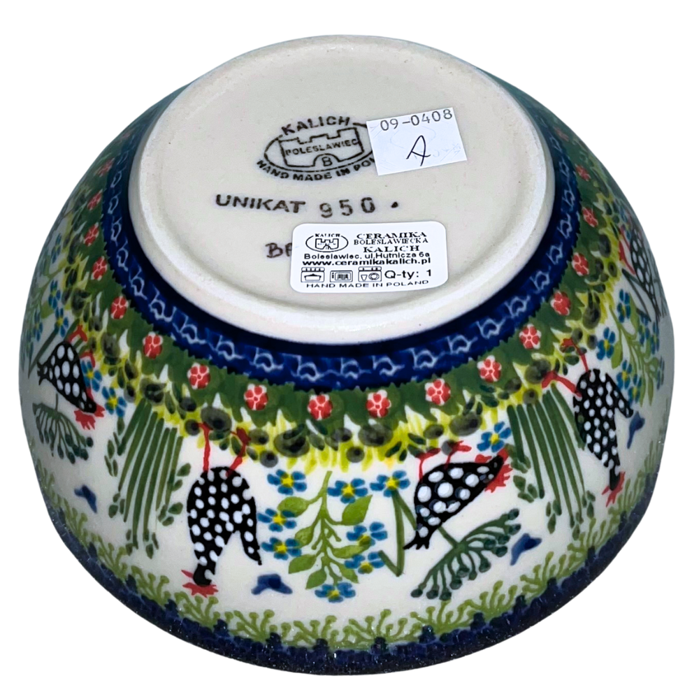 ポーリッシュポタリー KALICH kalich polish pottery 6 inch bowl polka chicken 950 - Polish